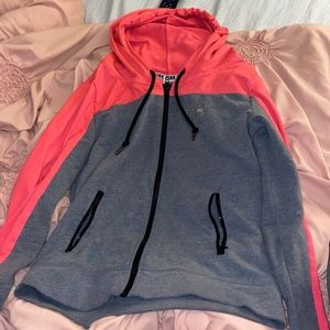 PINK jacket, Pink, Gray. Size: Medium